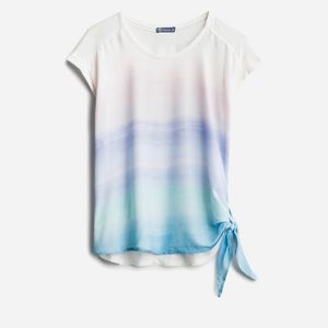 Stitch Fix Democracy Qiana Mixed Media blue top